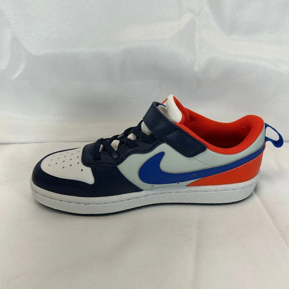 Nike Court Borough Low Recraft Kids Midnight Navy Orange DV5457-401 Size 2Y
